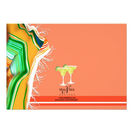 Chic and Contemporary Margarita Party Personalized Invitations