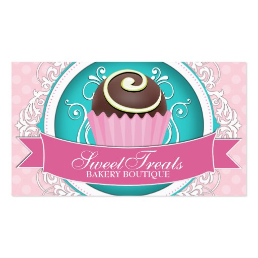 Chic and Elegant Bakery  Business Cards (front side)