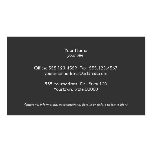 Chic and Elegant Black and Silver Sequin Striped Business Card Templates (back side)