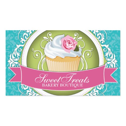 Chic and Elegant Cupcake Business Cards