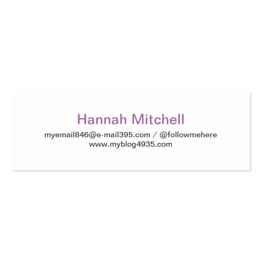 Chic and fashionable stylish ornate damask profile business card template (front side)