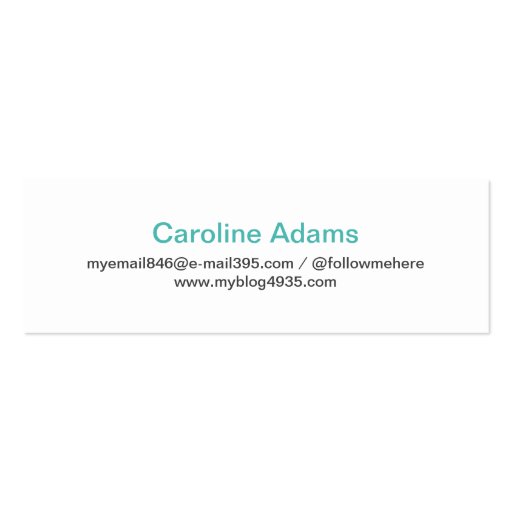 Chic and fashionable stylish ornate damask profile business card (front side)