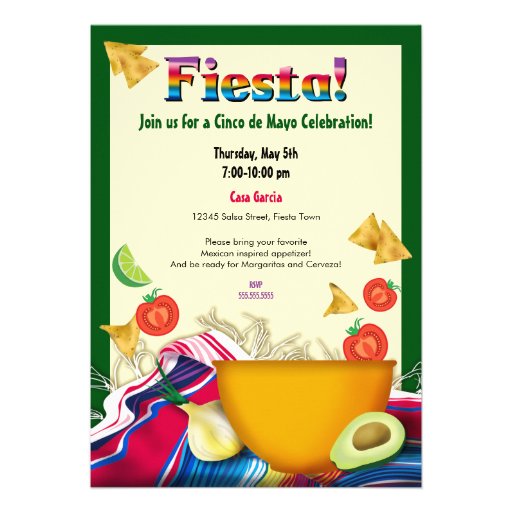 Chic and Fun Mexican Fiesta Party Invitation