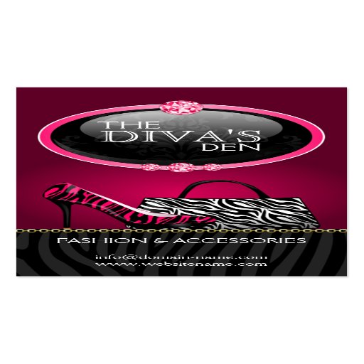 Chic and Sassy Fashion Business Cards Zazzle