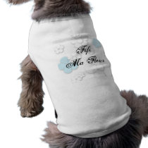 Chic and Simple Flowers: Blue pet clothing