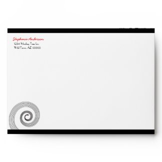 Chic and Stylish Swirl Envelope with Red envelope
