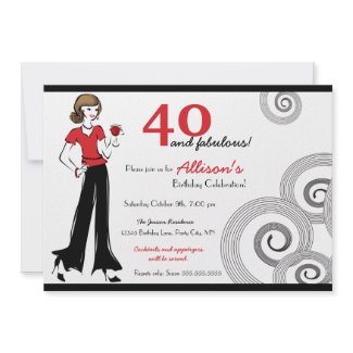Chic and Stylish Young Woman Party Invitation invitation