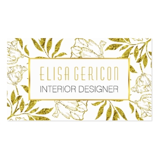 Chic and trendy gold foil peony floral pattern