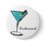 chic aqua martini buttons