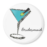 chic aqua martini magnet