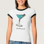 chic aqua martini t-shirts