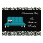chic aqua sofa , party Invitation invitations