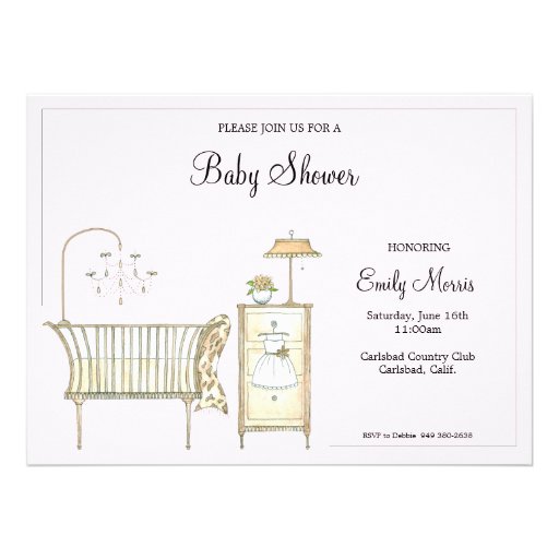 Chic Baby Room Custom Invitation