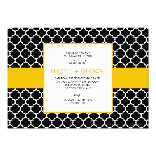 Chic Band General Party Invitation (Mustard) Invites (front side)