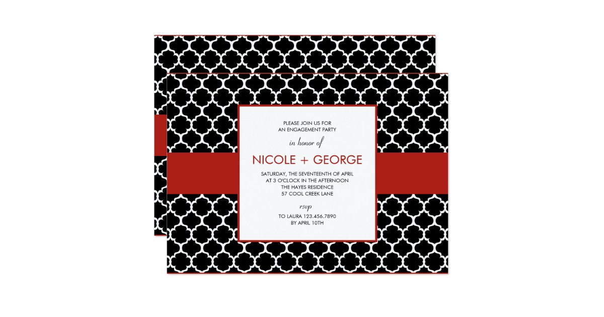 chic band general party invitation ruby zazzle general party invitations