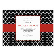 Chic Band General Party Invitation (Ruby)