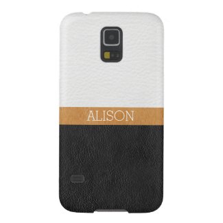 Chic Black and Gold Leather Look Samsung Galaxy S5 Galaxy S5 Cases