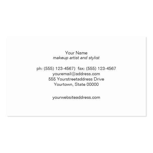 Chic Black and White Striped Modern Salon & Spa Business Card Template (back side)