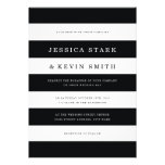 Chic Black Stripes Wedding Invitation at Zazzle