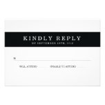 Chic Black Stripes Wedding RSVP Personalized Announcements at Zazzle