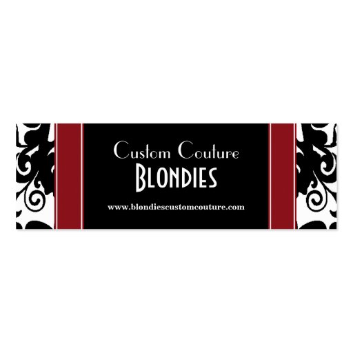 Chic Black, White, & Red Product Gift Tags Business Card Templates