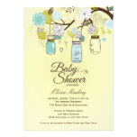 Chic blue mason jar floral baby shower invitation invitations