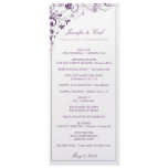 Chic Bouquet Program (Plum) Personalized Invites