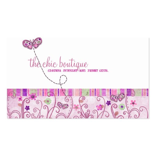 Chic Boutique Business Cards (front side)