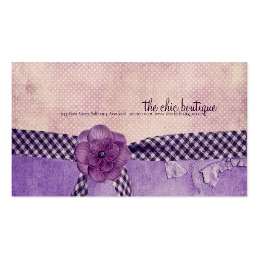 Chic Boutique Business Cards (front side)