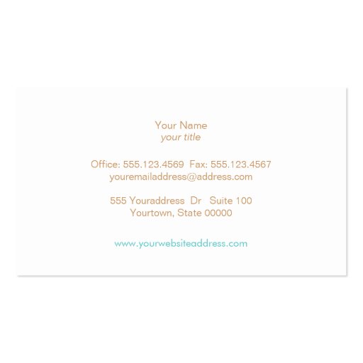 Chic Boutique Simple Turquoise Blue Linen Look Business Card Templates (back side)
