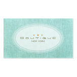 Chic Boutique Simple Turquoise Blue Linen Look business cards