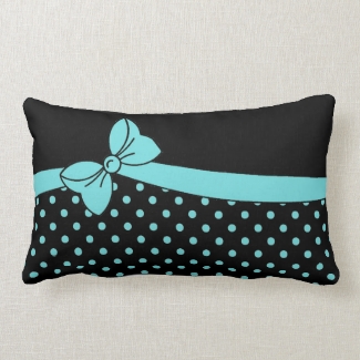 chic  bow/dots pillow-monogram