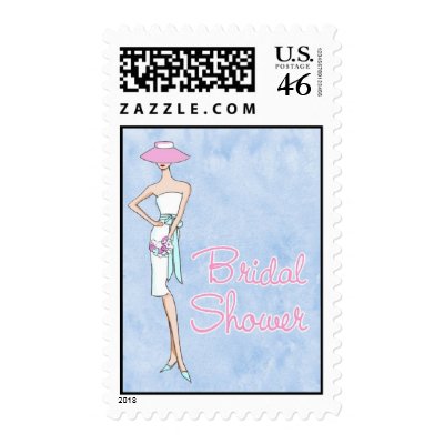 Chic Bride Bridal Shower Postage Stamps