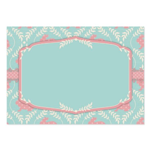 Chic Bunny Gift Tag Business Card Templates (back side)