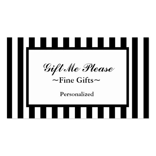 CHIC BUSINESS CARD_07 BLACK/WHITE STRIPES BUSINESS CARDS