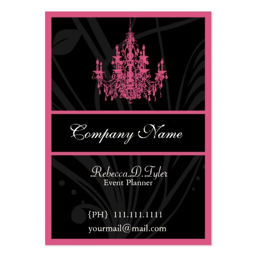 Chic Chandelier Business Cards (front side)