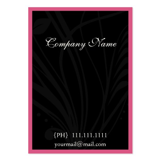 Chic Chandelier Business Cards (back side)