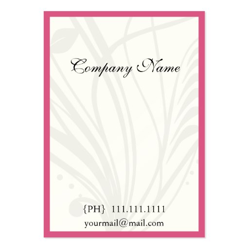 Chic Chandelier Business Cards (back side)