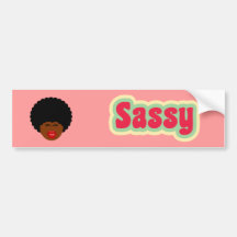 Chic Cheeky Woman Bumper Stickers
