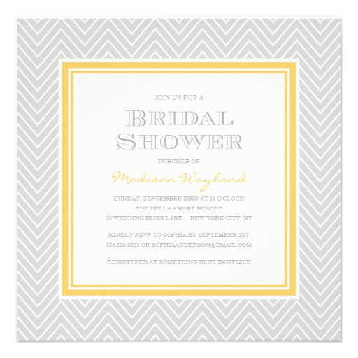 CHIC CHEVRON | BRIDAL SHOWER INVITATION