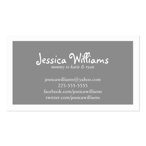 Chic Chevron Business Cards (front side)