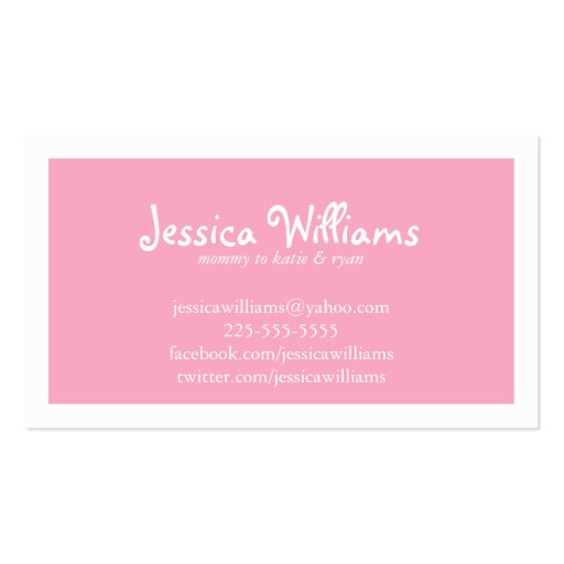 Chic Chevron Business Cards (front side)
