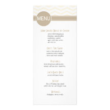 Chic Chevron Dinner Menu | blush Personalized Invite