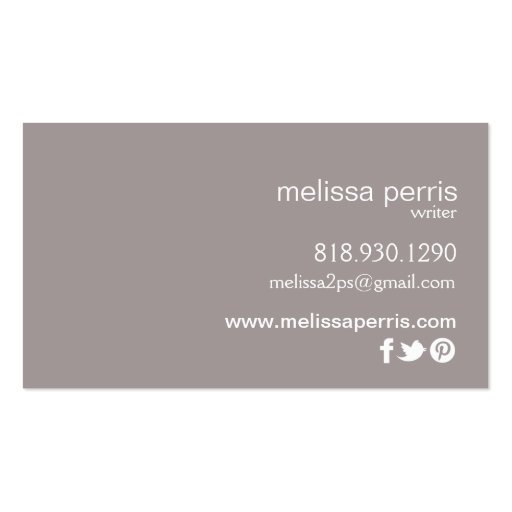 Chic Chevron Monogram | pink Business Cards (back side)