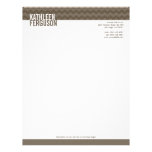 Chic chevron pattern ash gray two tone stylish letterhead design