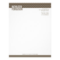Chic chevron pattern ash gray two tone stylish letterhead