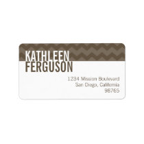 Chic chevron pattern gray custom return address labels