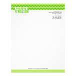 Chic chevron pattern mint green two tone stylish letterhead template