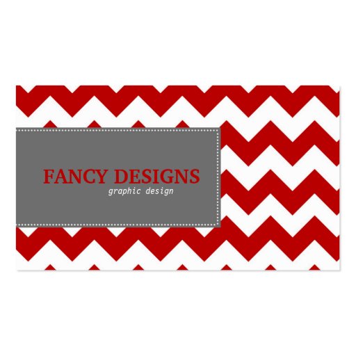 Chic Chevron Stripes Business Card Templates (front side)