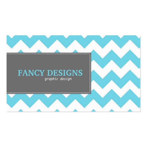 Chic Chevron Stripes Business Cards (front side)